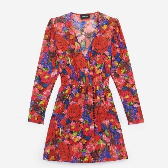 The Kooples Summer Night Floral-Print Silk Mini Dress - Picture 5 of 16